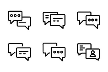 Vektör biçiminde Sohbet simgesi paketi