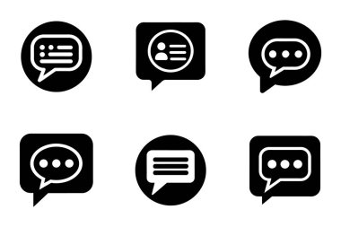 Vektör biçiminde Sohbet simgesi paketi
