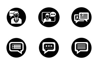 Vektör biçiminde Sohbet simgesi paketi
