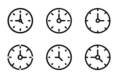 Yaratıcı vektör biçiminde saat simgesi paketi ayarlandı