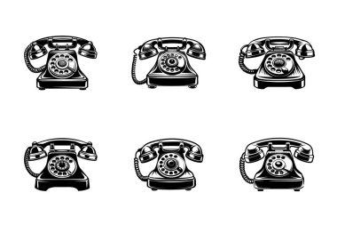 Vektör biçiminde ayarlanmış telefon simgesi paketi