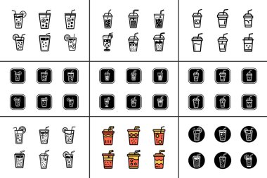 Yaratıcı vektör biçiminde simge paketi iç