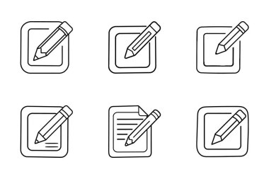 Siluet biçimi vektöründe simge bohçasını düzenle