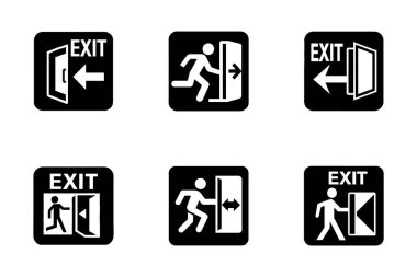 Vektör sanat tarzı çıkış simgesi dizaynı