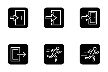 Vektör sanat tarzı çıkış simgesi dizaynı