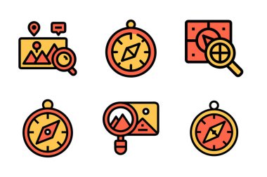 Siluet biçimi vektöründe belirlenmiş simge bohçasını keşfet