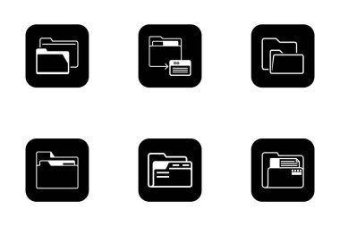 Siluet biçimi vektöründe dizin simgesi paketi