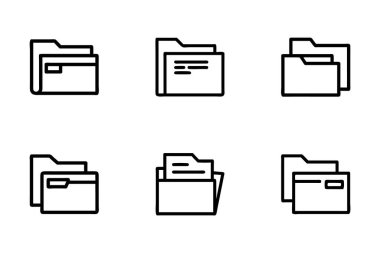 Siluet biçimi vektöründe dizin simgesi paketi