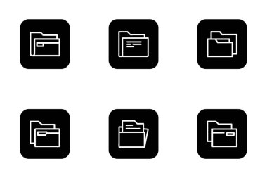 Siluet biçimi vektöründe dizin simgesi paketi