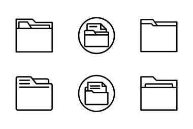 Siluet biçimi vektöründe dizin simgesi paketi