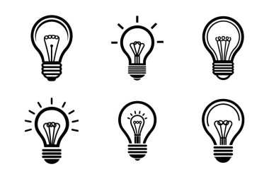 Yaratıcı siluet biçimi vektöründe dil simgesi paketi ayarlandı