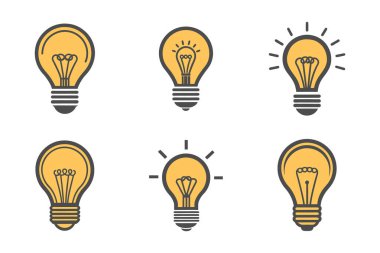 Yaratıcı siluet biçimi vektöründe dil simgesi paketi ayarlandı