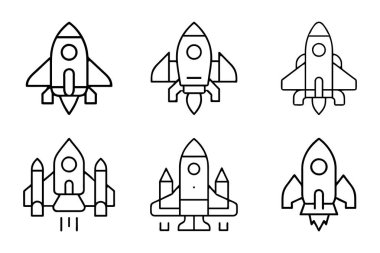 Roket fırlatma simgesi tasarımı