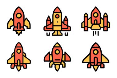 Roket fırlatma simgesi tasarımı
