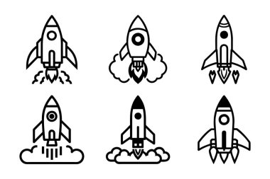 Roket fırlatma simgesi tasarımı