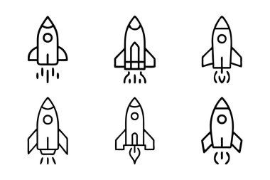 Roket fırlatma simgesi tasarımı