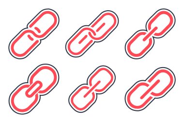 Bağlantı simgesi sanat tarzında ayarlandı