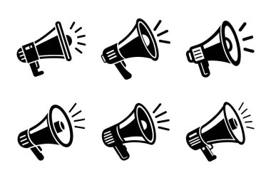 Vektör içinde megafon simgesi dizaynı