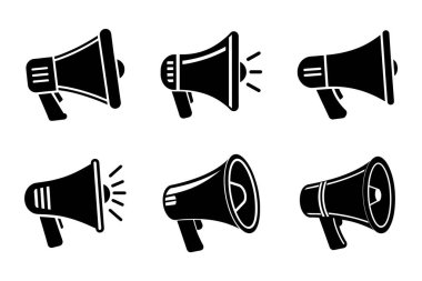 Vektör içinde megafon simgesi dizaynı