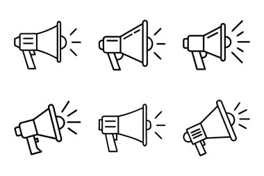 Vektör içinde megafon simgesi dizaynı