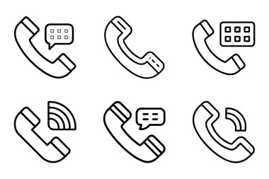 Vektör sanatında telefon simgesi paketi ayarlandı