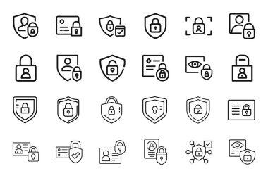 Yaratıcı vektör sanatında gizlilik simgesi belirlendi