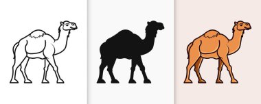 Bayram kutlamaları için izole edilmiş düz vektör çizelgesi ve siluet simgesi seti