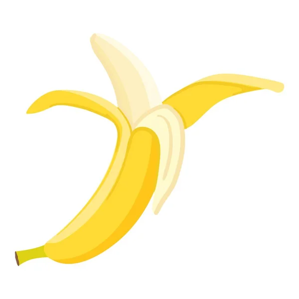 Vetor Desenho Animado Ícone Banana Fresco Planta Tropical Peça Saudável — Vetor de Stock