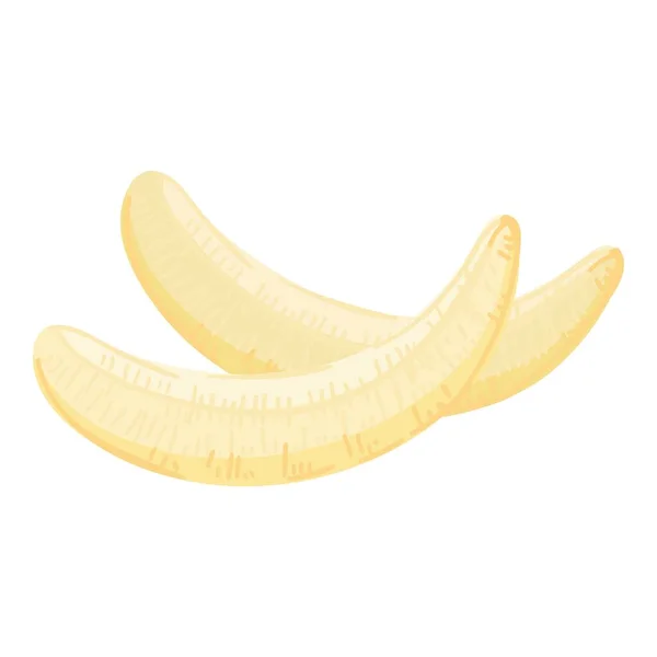 Чистый Вектор Иконки Банана Тропический Объект Природа Органическая — стоковый вектор