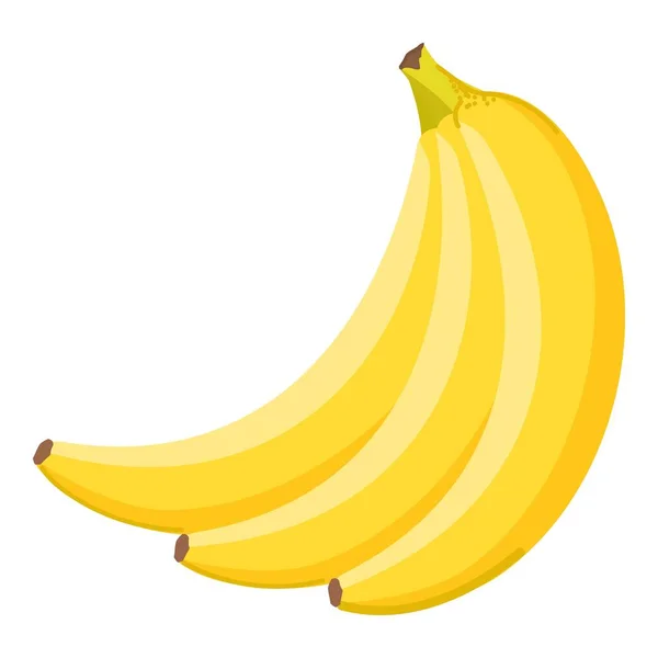 新鮮なバナナアイコン漫画のベクトル 熱帯食品 野菜の部分 — ストックベクタ