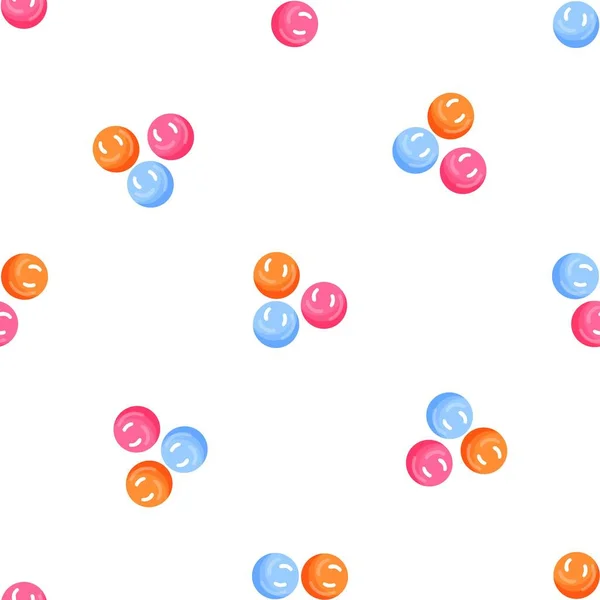 Gum Colorful Balls Pattern Seamless Background Texture Repeat Wallpaper Geometric — Stok Vektör