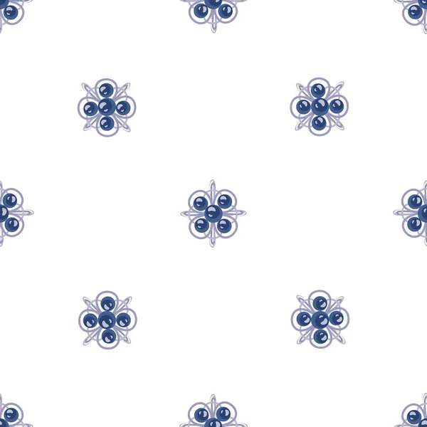 Blue Silver Jewellery Pattern Seamless Background Texture Repeat Wallpaper Geometric — Archivo Imágenes Vectoriales