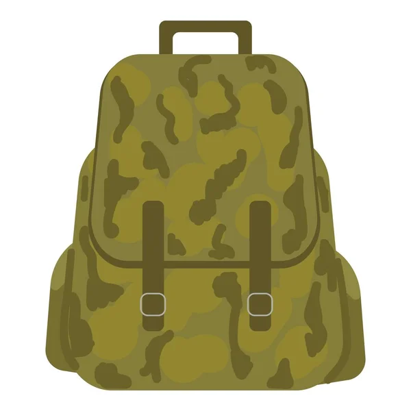 Hunter Ikon Backpack Vektor Kartun Peralatan Berburu Hewan Kasus - Stok Vektor