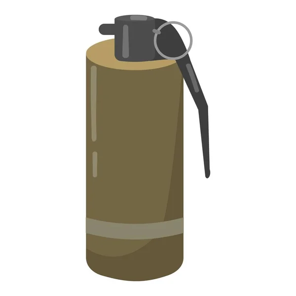 Fumée Grenade Icône Dessin Animé Vecteur Insigne Sécurité Officier Gardien — Image vectorielle