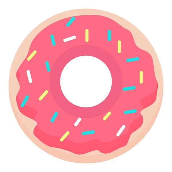 Policía Caramelo Donut Icono Vector Dibujos Animados Guardia Policía Alimento — Archivo Imágenes Vectoriales
