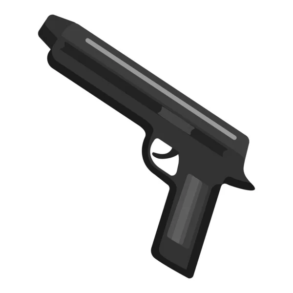 Polispistol Ikon Tecknad Vektor Säkerhetsutrustning Vaktbefäl — Stock vektor