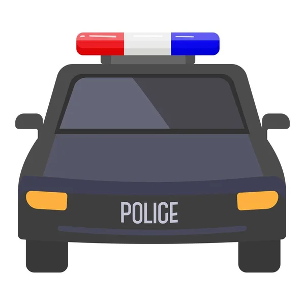 Police Car Icon Cartoon Vector Guard Officer Patrol Protection — Stock Vector