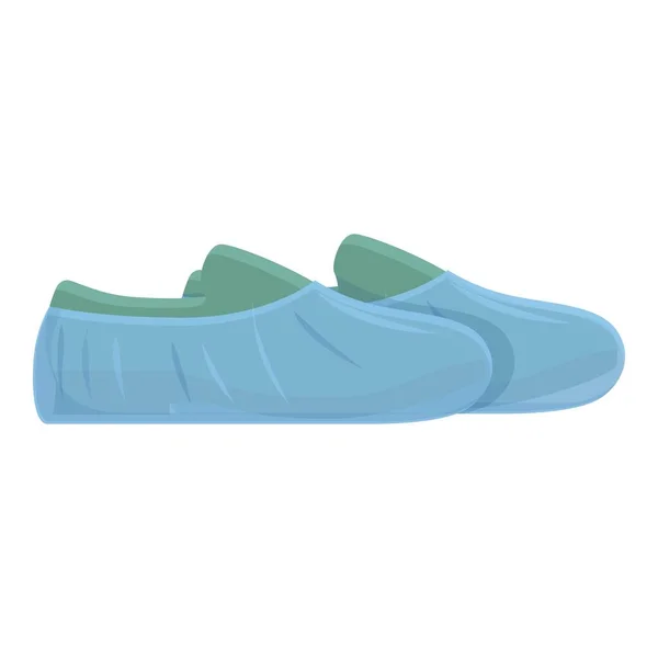 Wear Shoe Cover Icon Cartoon Vector Medical Protection Clean Man — Stock Vector