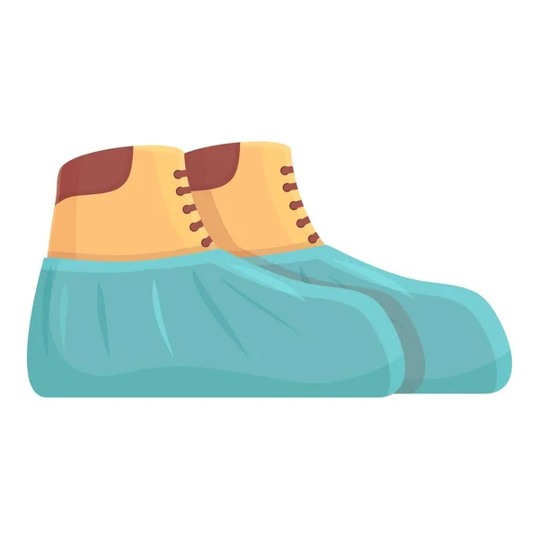 Ícone Capa Sapato Limpo Vetor Cartoon Protecção Médica Use Protetor —  Vetores de Stock