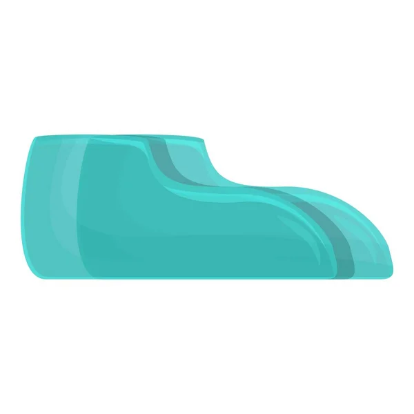 Portez Couvre Chaussures Icône Dessin Animé Vecteur Pied Botte Protection — Image vectorielle