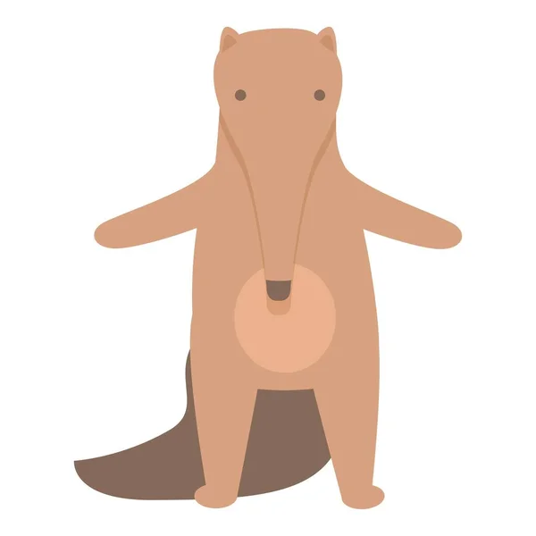 Anteater Icono Gigante Vector Dibujos Animados Animal Del Bosque Bosque — Vector de stock
