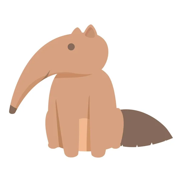 アリ食べるアイコン漫画ベクトル 巨大な動物だ 森林動物 — ストックベクタ