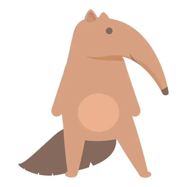 Anteater Animal Icon Cartoon Vector Giant Animal Zoo Mammal — Stock Vector