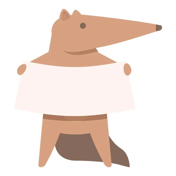 Ameisenbär Nehmen Banner Symbol Cartoon Vektor Tierfresser Wilder Stil — Stockvektor