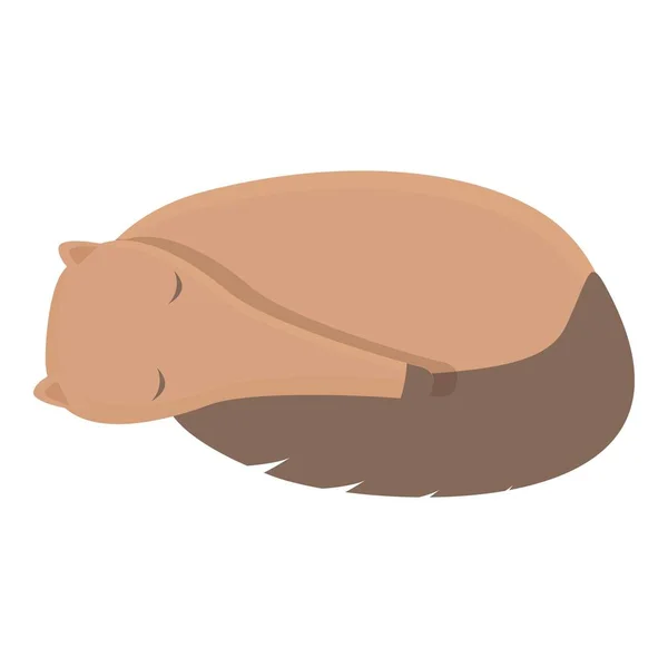 Schlafender Ameisenbär Ikone Cartoon Vektor Tierpark Tierischer Riese — Stockvektor