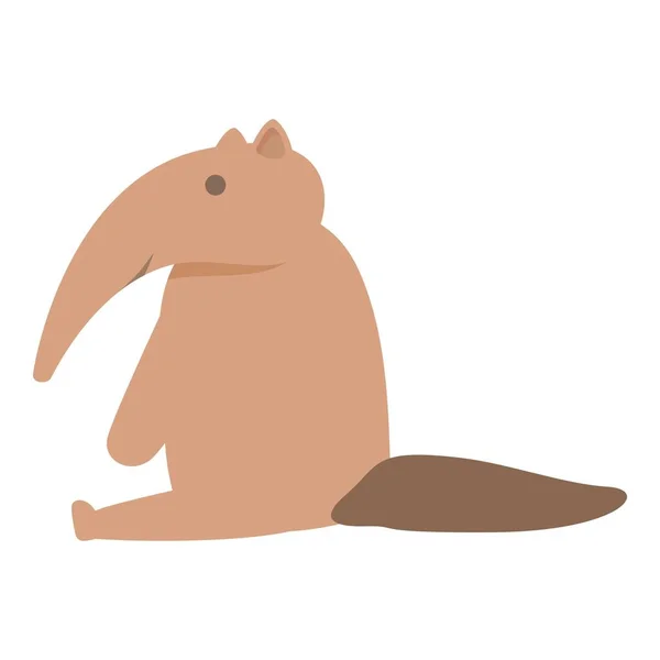 Sitzen Ameisenbär Symbol Cartoon Vektor Ameisenfresser Niedlicher Wald — Stockvektor