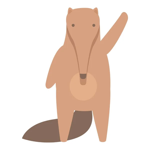 Салют Честь Иконы Карикатуры Лесное Животное Милые Млекопитающие — стоковый вектор