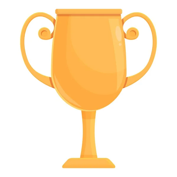 Коробка Золотой Чашки Иконы Карикатуры Спортивный Боец Кольцо Победителя — стоковый вектор