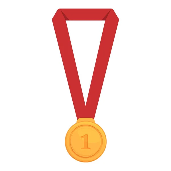 Πυγμαχία Χρυσό Μετάλλιο Εικονίδιο Κινουμένων Σχεδίων Διάνυσμα Αθλητικός Πρωταθλητής Νίκη — Διανυσματικό Αρχείο