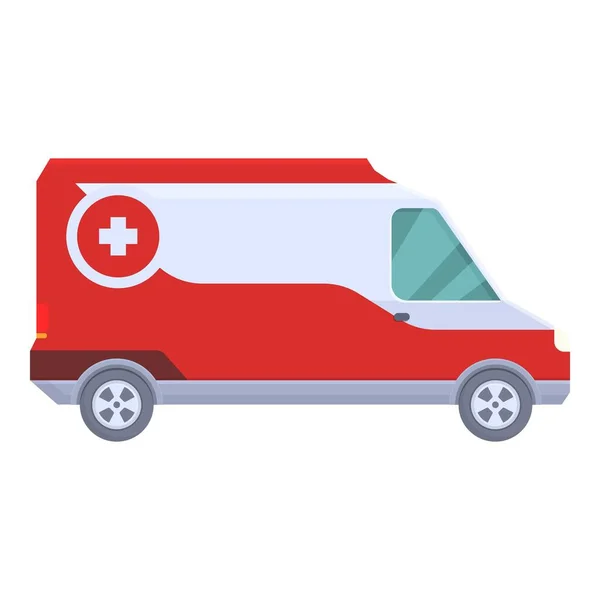 Icono Ambulancia Médica Vector Dibujos Animados Hospital Accidentes Coche Emergencia — Archivo Imágenes Vectoriales